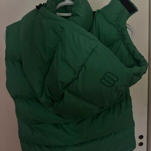 green super puff vest